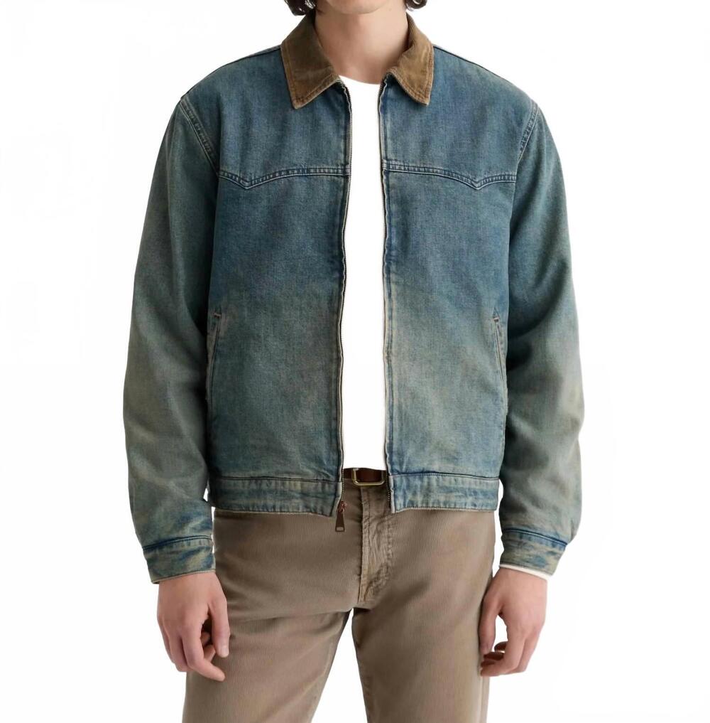 NEW AG JEANS philip zip jacket in durango